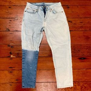 American Eagle bleached skinny jeans